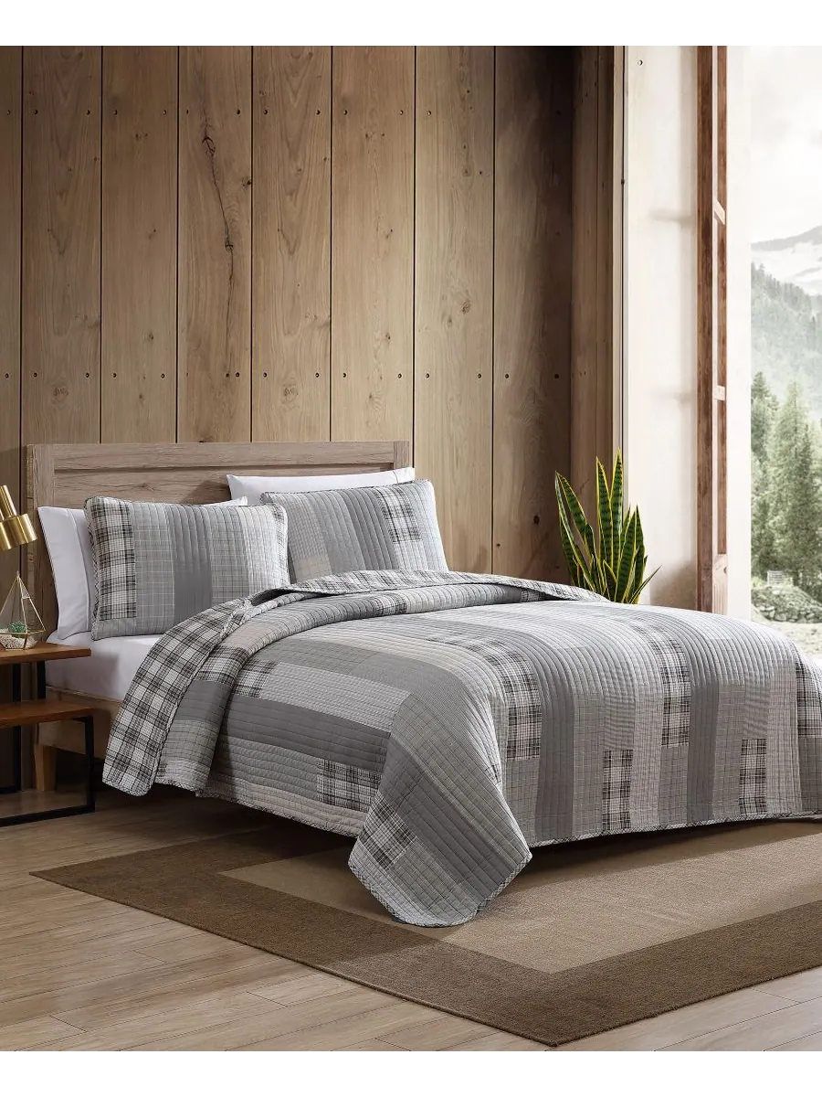 Двусторонний комплект постельного белья Fairview из 3 предметов, размер Full/Queen Eddie Bauer — изображение 2 из 7, серый