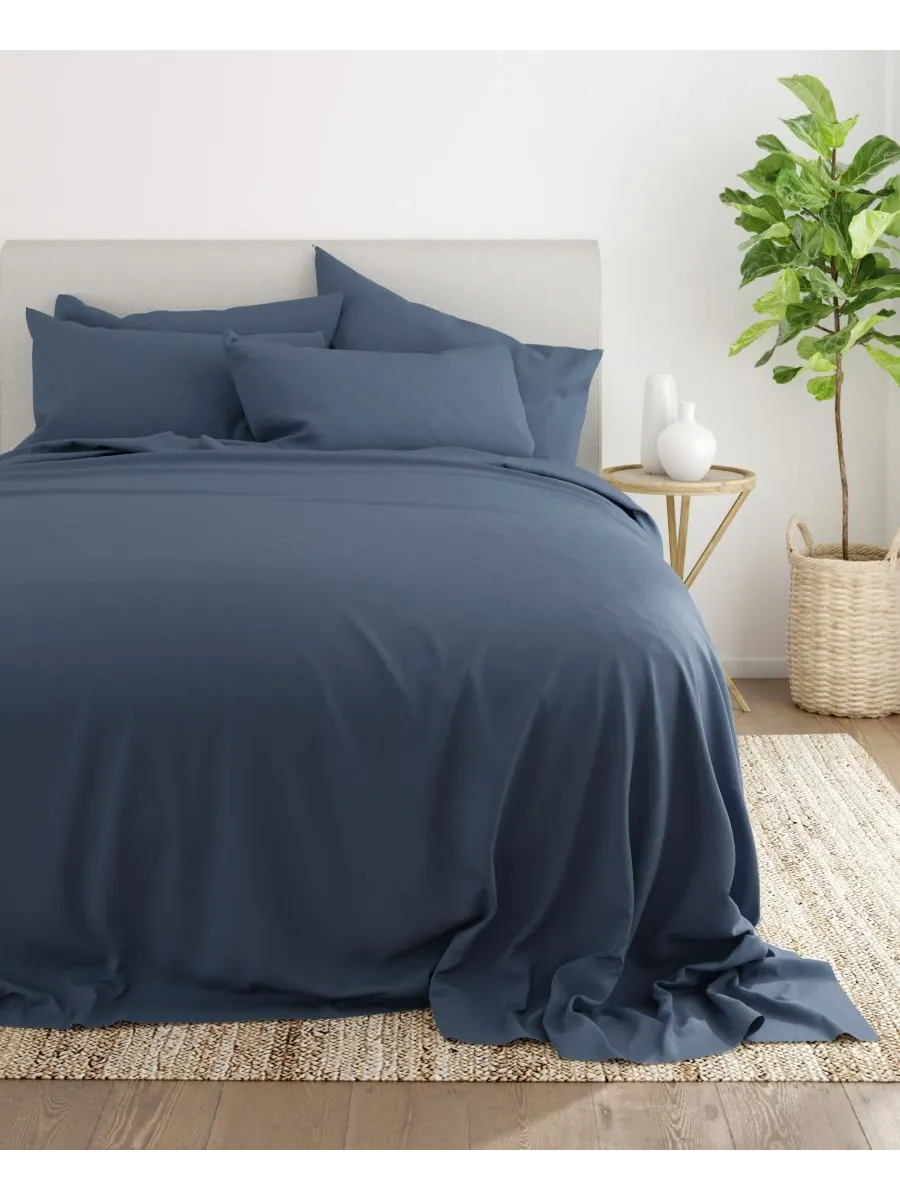 Комплект постельного белья Solids in Style из 6 предметов, размер Queen Ienjoy Home — изображение 3 из 6, серый