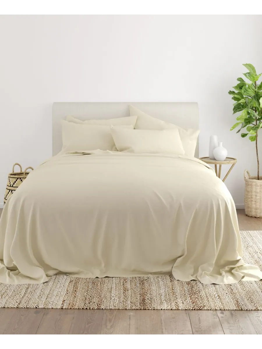 Комплект постельного белья Solids in Style из 6 предметов, размер Queen Ienjoy Home — изображение 2 из 6, белый