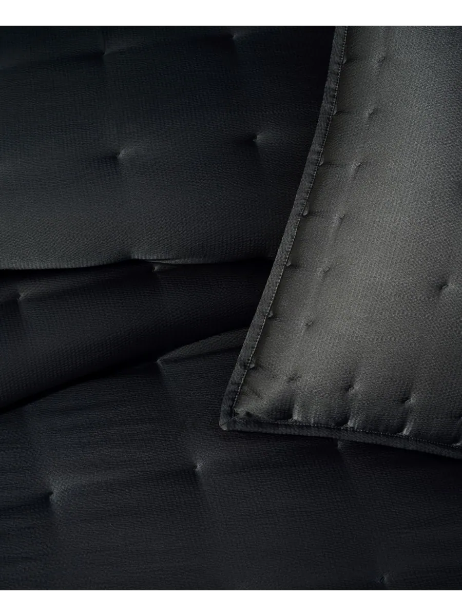 Шелковая наволочка с чеканкой, размер Королевский Donna Karan Home — изображение 3 из 4, черный