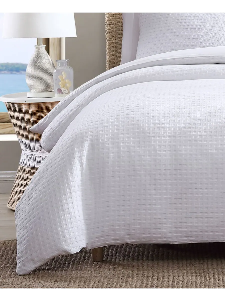 Комплект постельного белья «Корзинка» из 4 предметов, размер Queen Tommy Bahama Home — изображение 5 из 10, белый