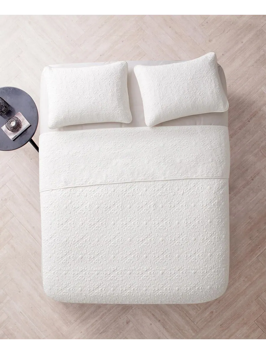 Комплект постельного белья Caroline Embossed из 2 предметов, размер Twin VCNY Home — изображение 7 из 7, яркий белый