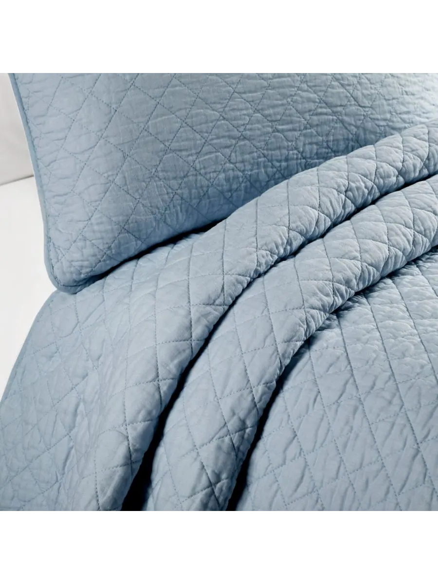 Комплект постельного белья Ava Cotton из 3 предметов, размер King Lush Décor — изображение 2 из 4, синий