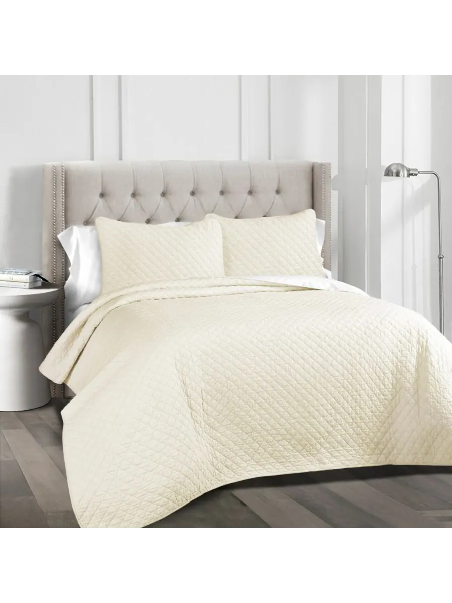 Комплект постельного белья Ava Cotton из 3 предметов, размер King Lush Décor — белый