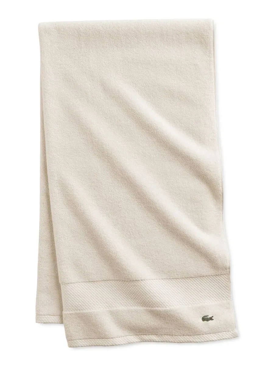 Антимикробная банное полотенце Heritage из хлопка Supima, 89 x 178 см Lacoste Home — изображение 1 из 10, мел