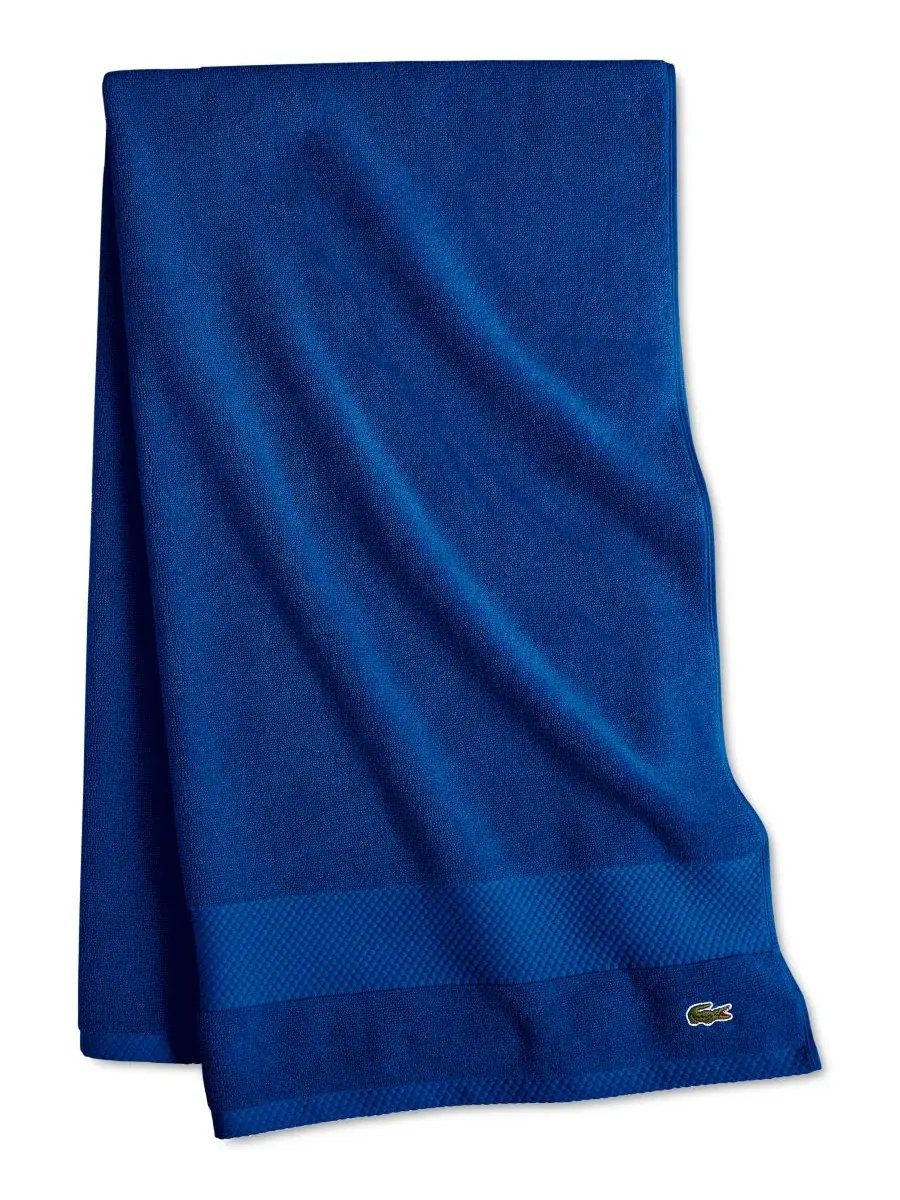 Антимикробная банное полотенце Heritage из хлопка Supima, 89 x 178 см Lacoste Home — синий