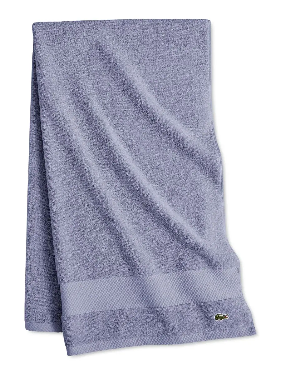 Антимикробная банное полотенце Heritage из хлопка Supima, 89 x 178 см Lacoste Home, деним — изображение 1 из 10