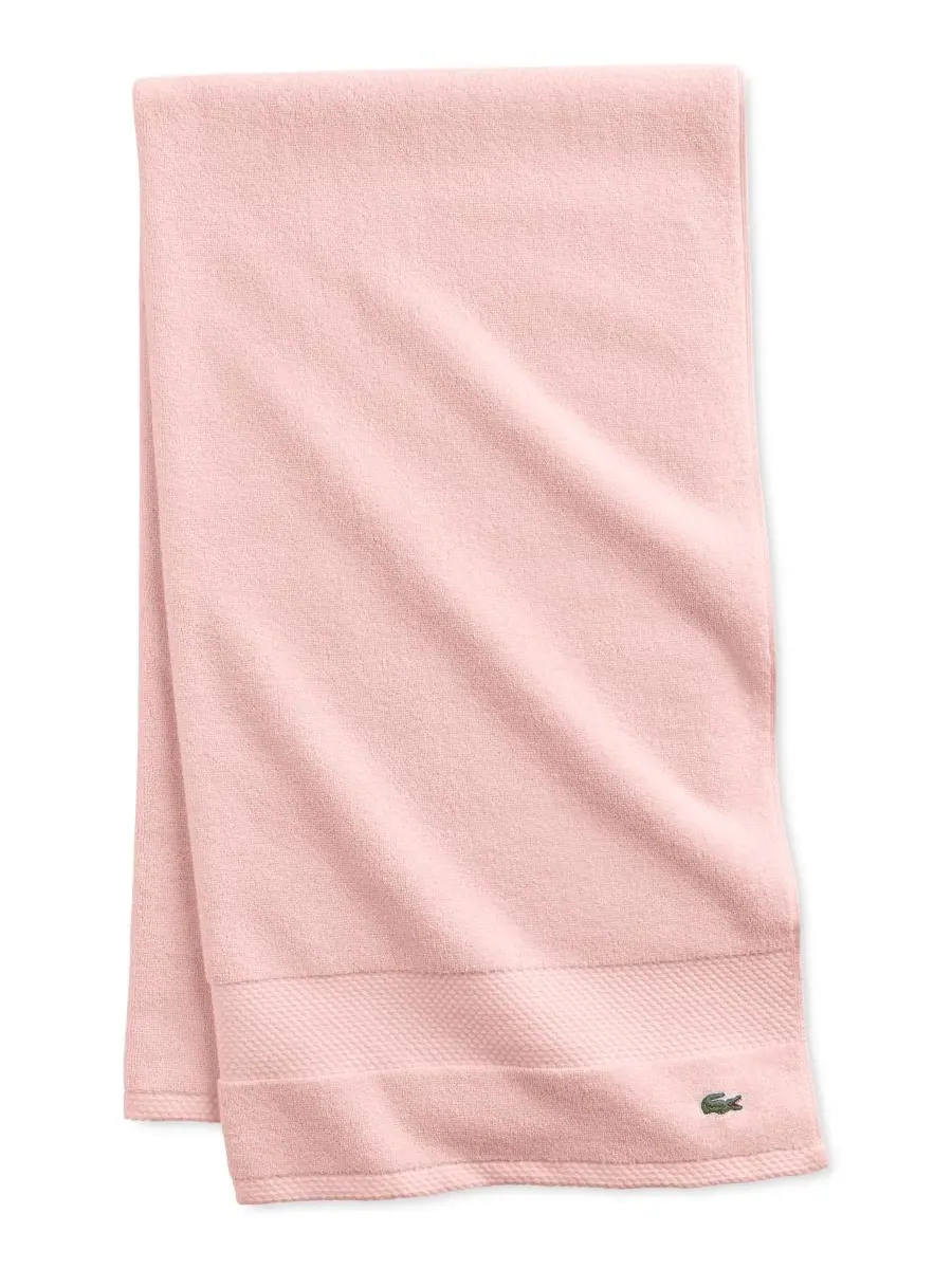 Антимикробная банное полотенце Heritage из хлопка Supima, 89 x 178 см Lacoste Home — изображение 1 из 10, розовый