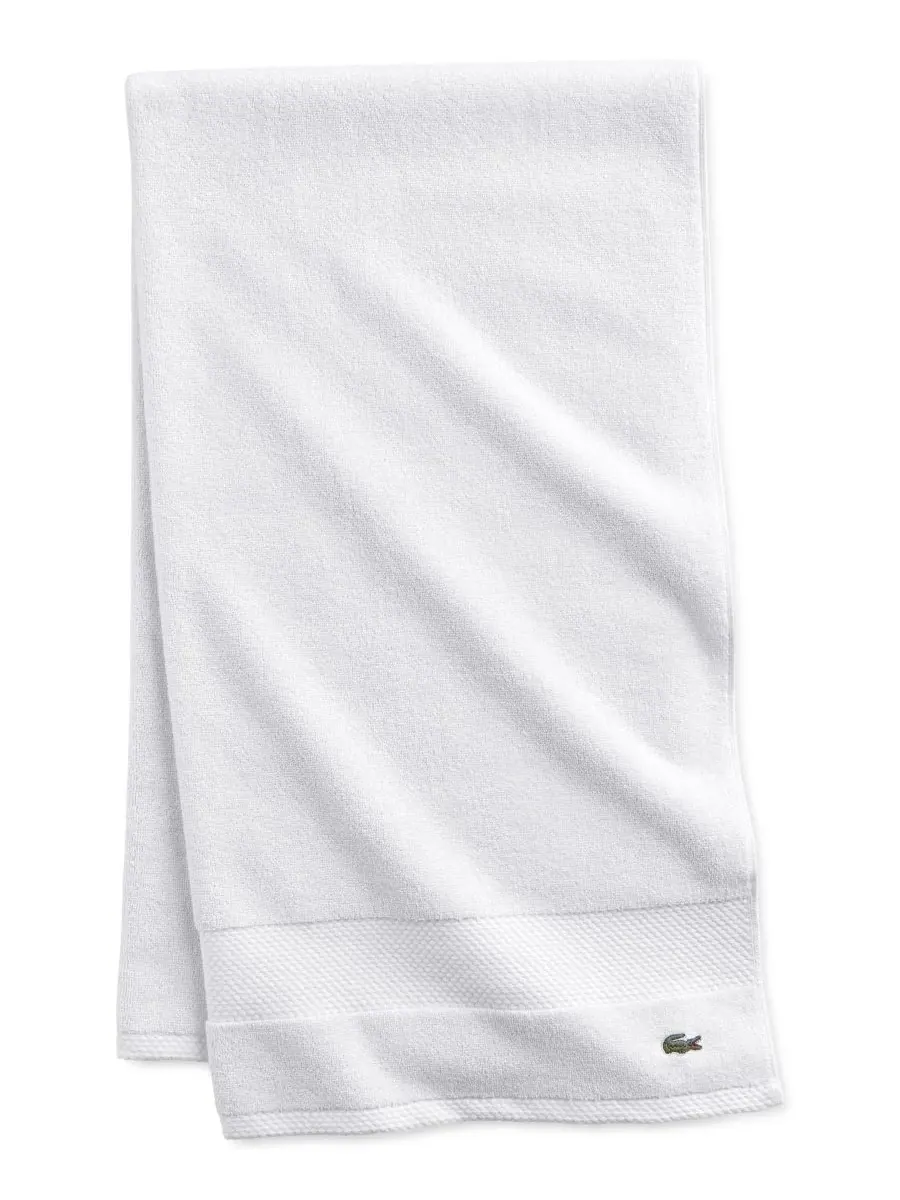 Антимикробная банное полотенце Heritage из хлопка Supima, 89 x 178 см Lacoste Home — изображение 1 из 10, белый