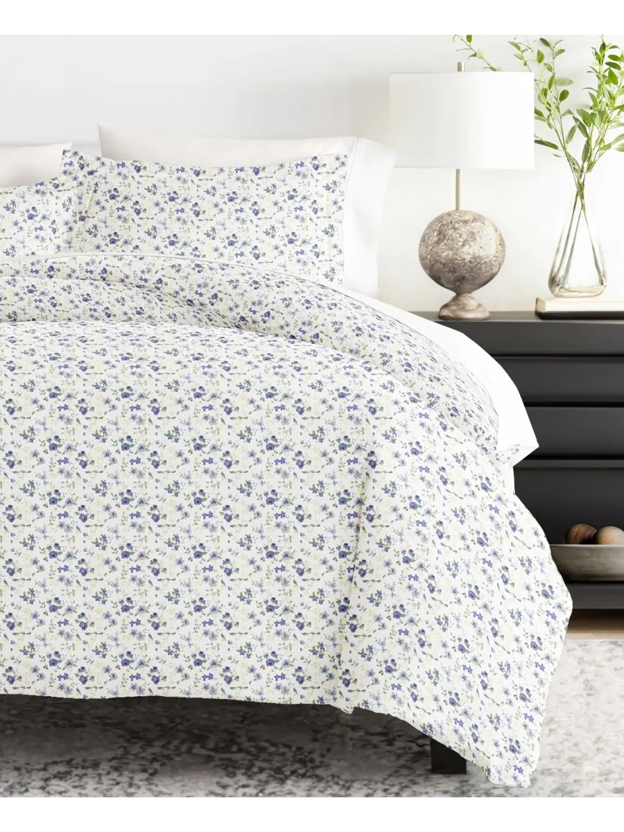 Комплект постельного белья Tranquil Sleep с узором, размер Full/Queen Ienjoy Home — изображение 8 из 10, светлый синий