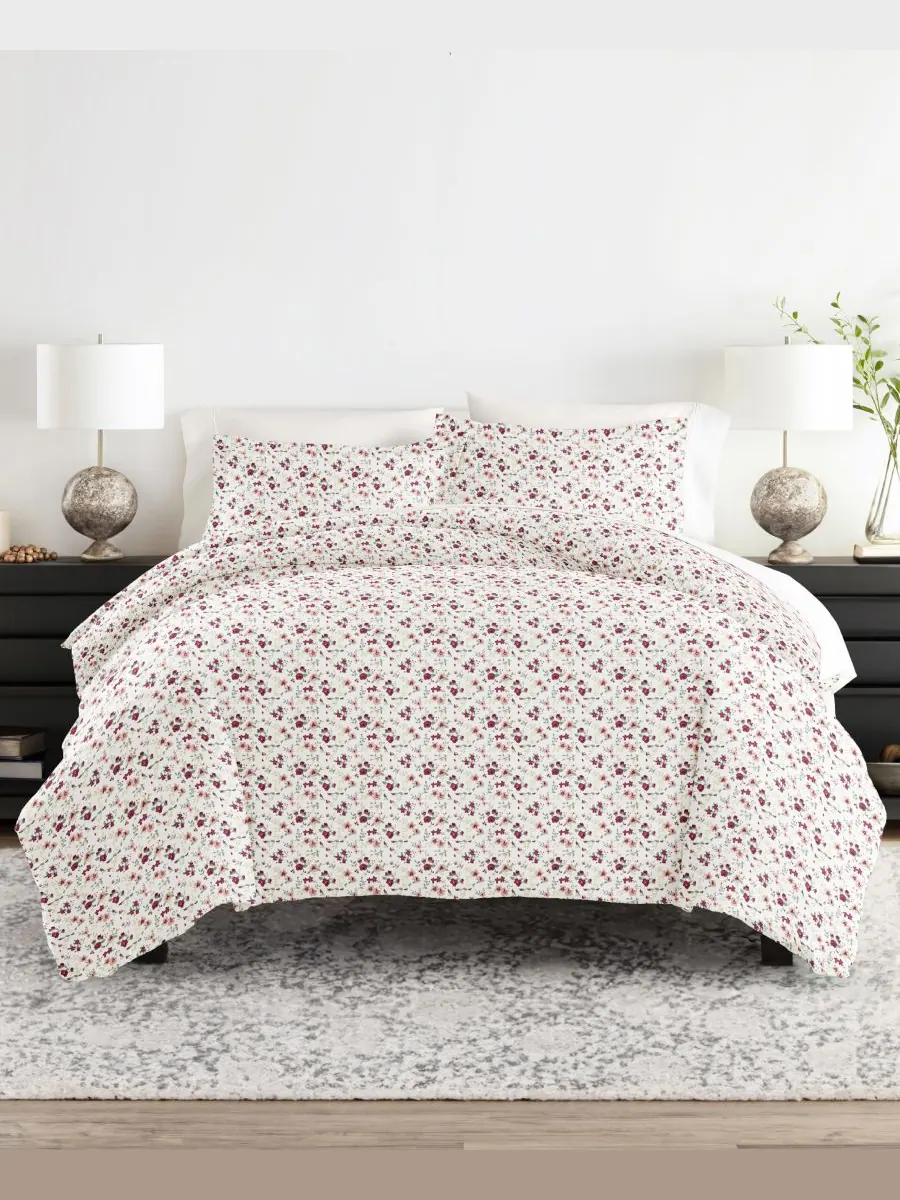 Комплект постельного белья Tranquil Sleep с узором, размер Full/Queen Ienjoy Home — изображение 1 из 10, розовый
