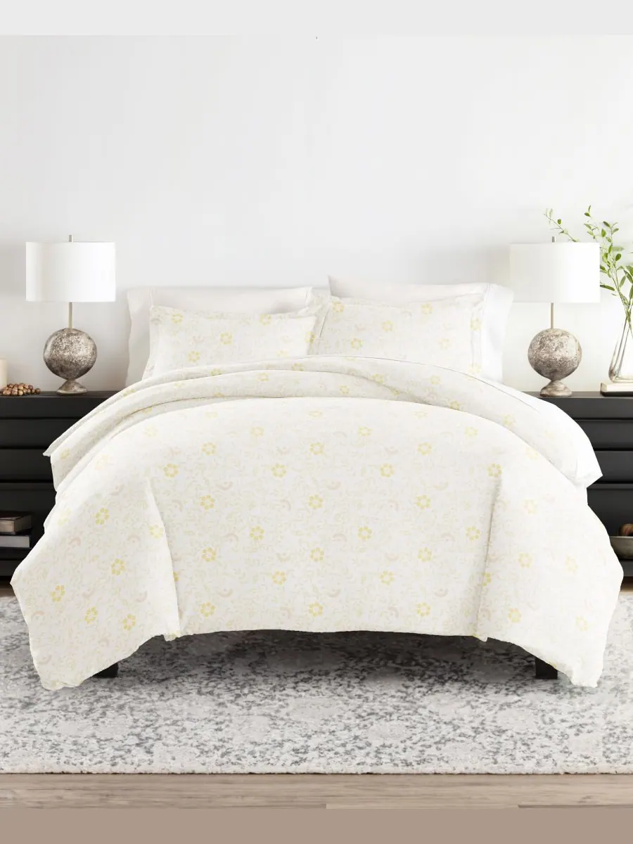 Комплект постельного белья Tranquil Sleep с узором, размер Full/Queen Ienjoy Home — изображение 1 из 10, белый