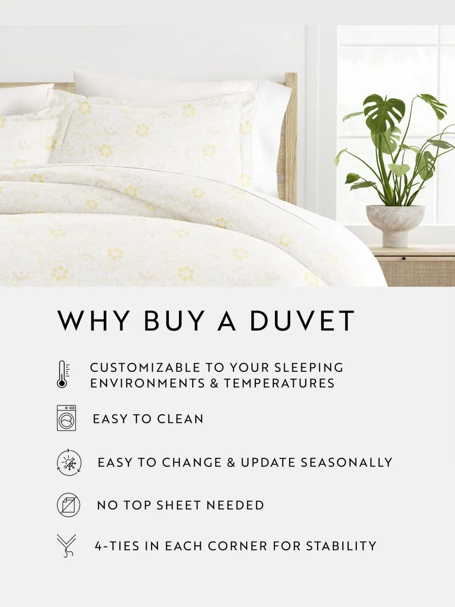 Комплект постельного белья Tranquil Sleep с узором, размер Full/Queen Ienjoy Home — изображение 9 из 10, белый