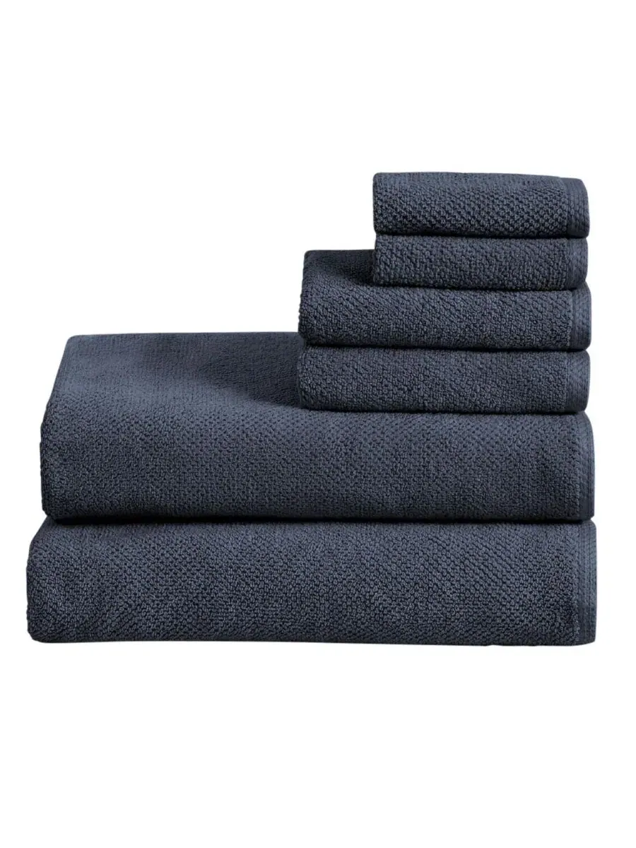 Набор банных полотенец Luxury Cotton Textured 6 Pieces Linery & Co