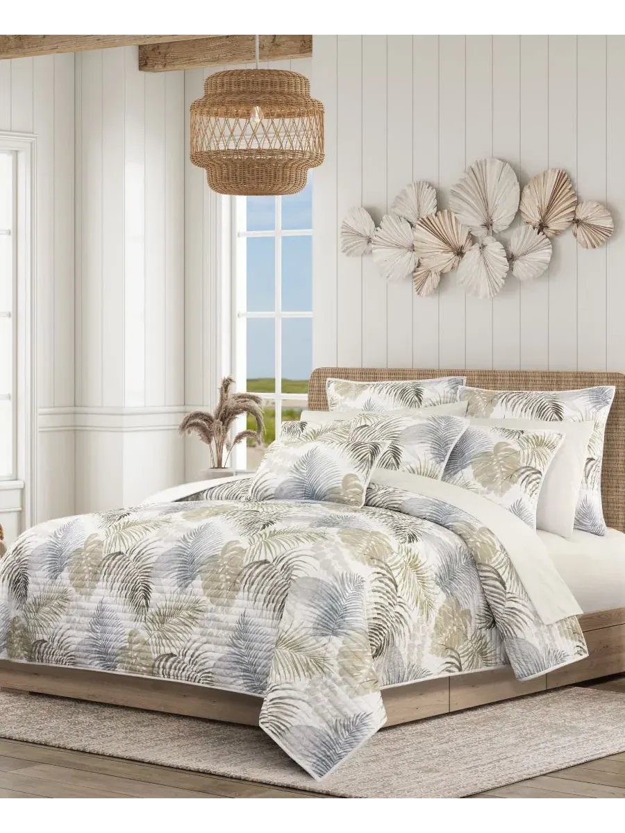 Комплект стеганого покрывала Hatteras Floral, 3 предмета, Full/Queen Salt Life