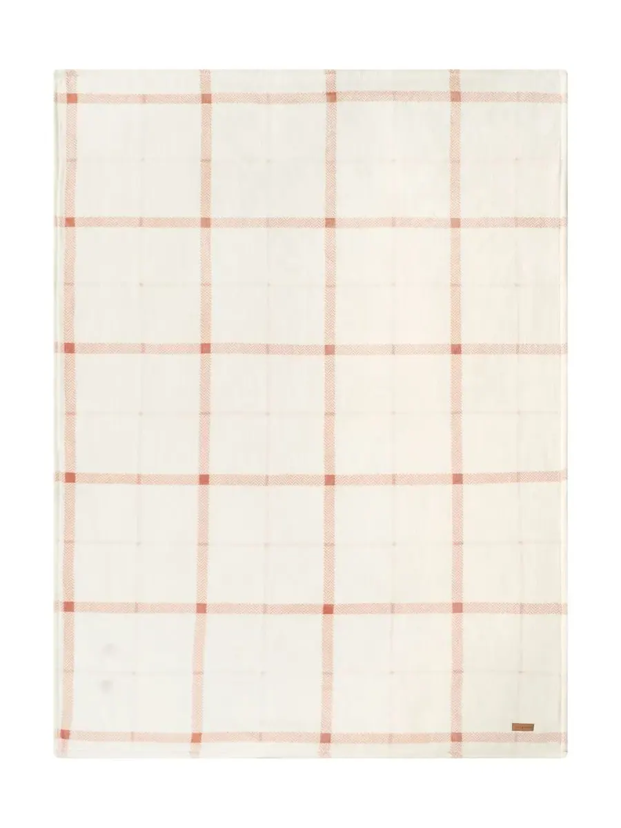Мягкий плед Palmdale Plaid Cozy Plush Throw, 127 см x 178 см Lucky Brand — изображение 5 из 5, красный