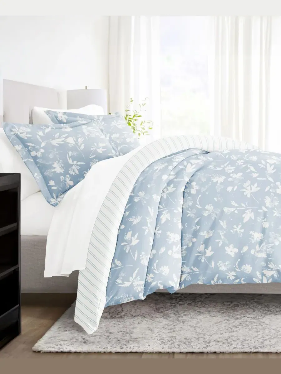 Комплект постельного белья с одеялом 8 предметов, Patterned ienjoy Home — изображение 3 из 10, светлый синий