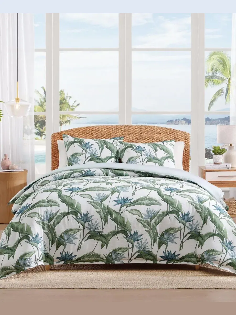 Комплект постельного белья с принтом Birds of Paradise Tommy Bahama Home — зеленый