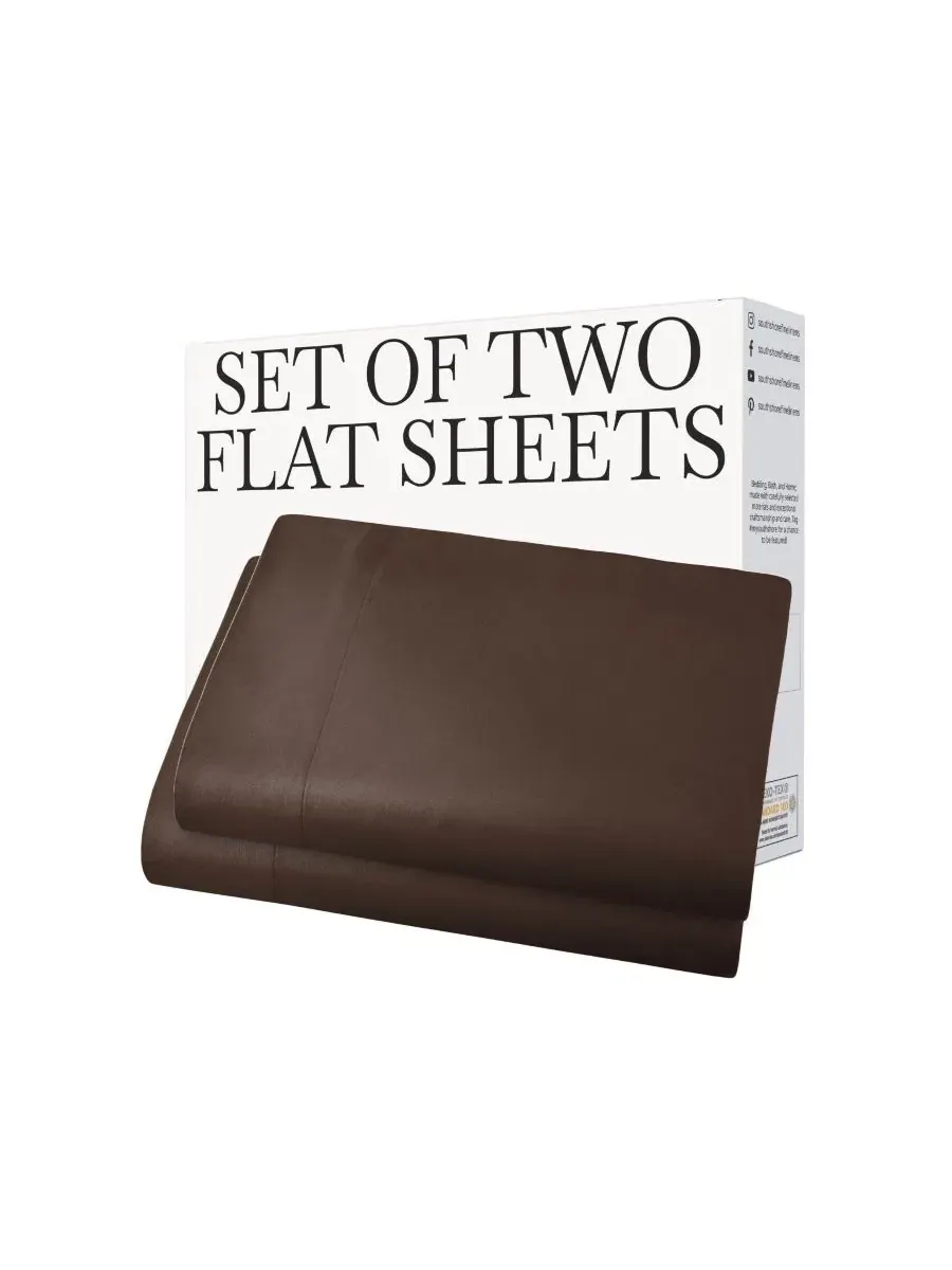Комплект простыней 2 шт., King, из полиэстера Southshore Fine Linens — изображение 5 из 5, коричневый