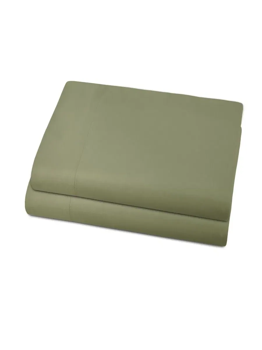 Комплект простыней 2 шт. 284×259 см, мягкая, Vilano Premium Ultra Soft 2-Pack Flat Sheet Set — изображение 1 из 5, зеленый