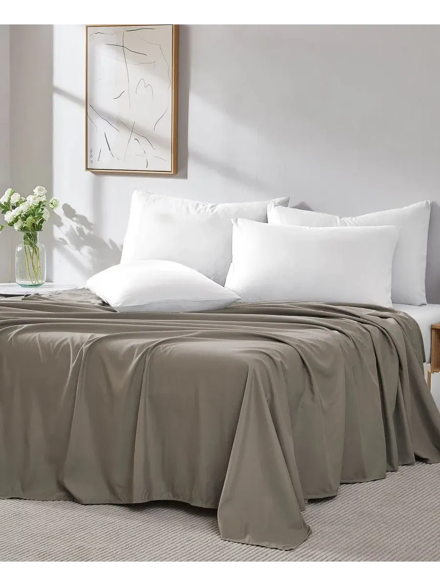 Комплект простыней 2 шт., King, мягкая ткань Southshore Fine Linens — изображение 3 из 5, тауп