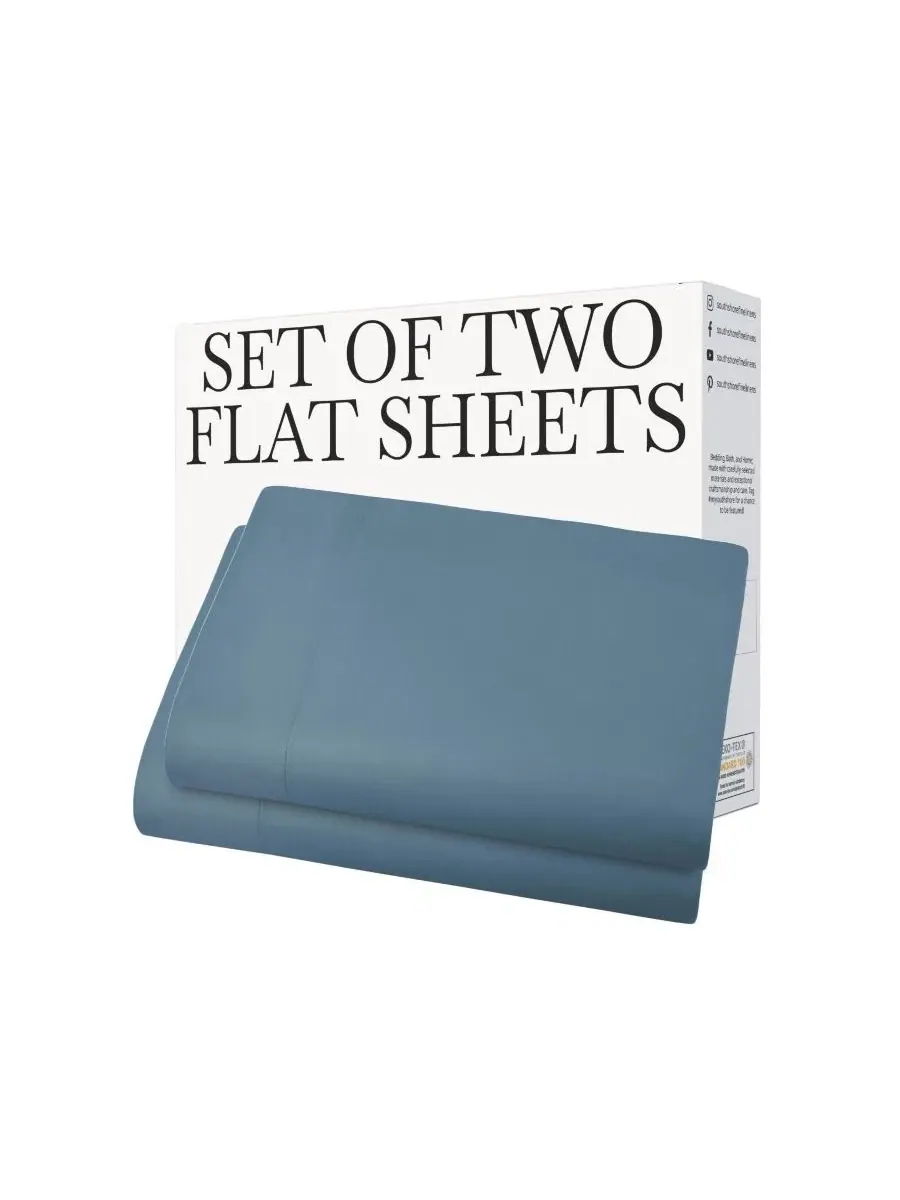 Комплект простыней из 2 шт, King, из полиэстера Southshore Fine Linens — изображение 5 из 5, синий