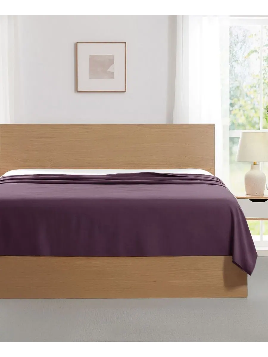 Комплект из 2 простыней Vilano Premium Ultra Soft, King Southshore Fine Linens — изображение 2 из 5, фиолетовый