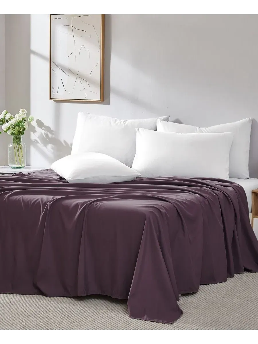 Комплект из 2 простыней Vilano Premium Ultra Soft, King Southshore Fine Linens — изображение 3 из 5, фиолетовый