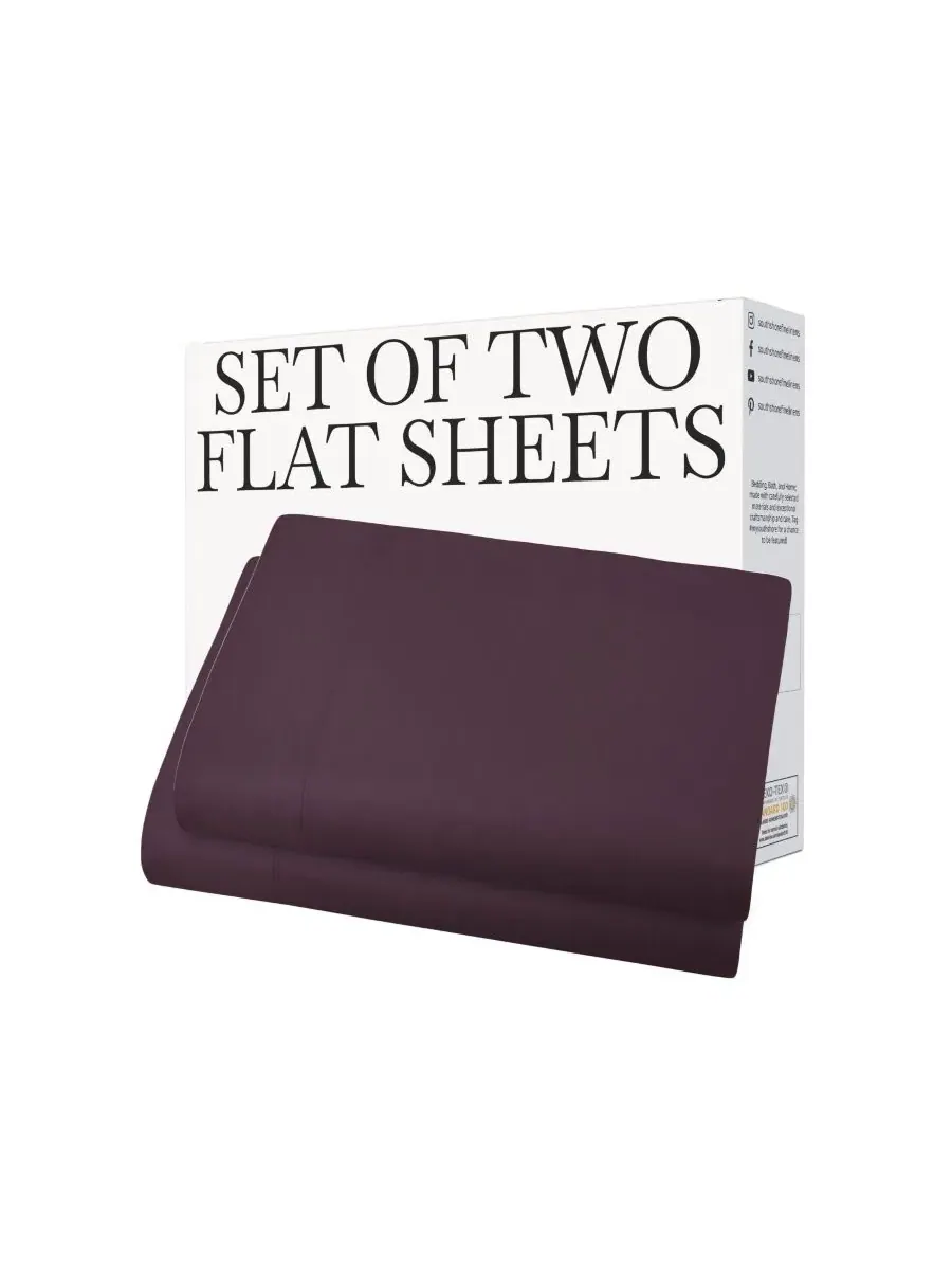 Комплект из 2 простыней Vilano Premium Ultra Soft, King Southshore Fine Linens — изображение 5 из 5, фиолетовый