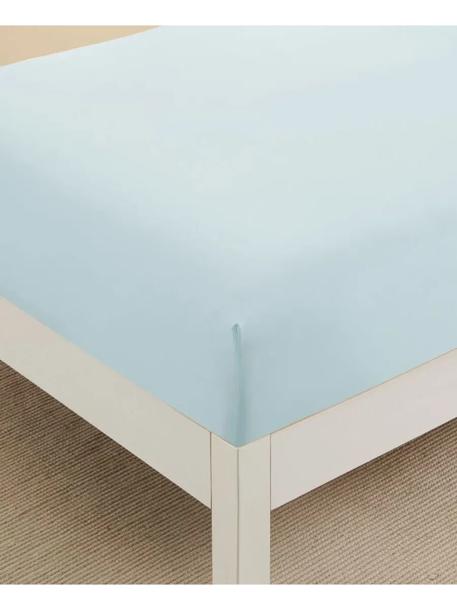 Просторная простыня на резинке из микрофибры, 1500 нитей, Twin XL Sweet Home Collection — изображение 4 из 4, светлый синий
