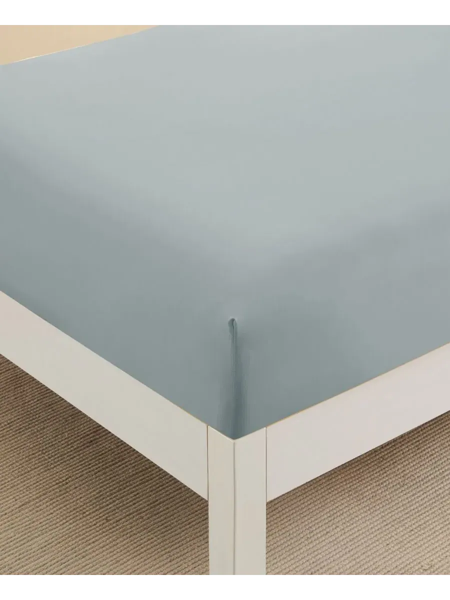 Просторная простыня на резинке из микрофибры, 1500 нитей, Twin XL Sweet Home Collection — изображение 4 из 4, синий