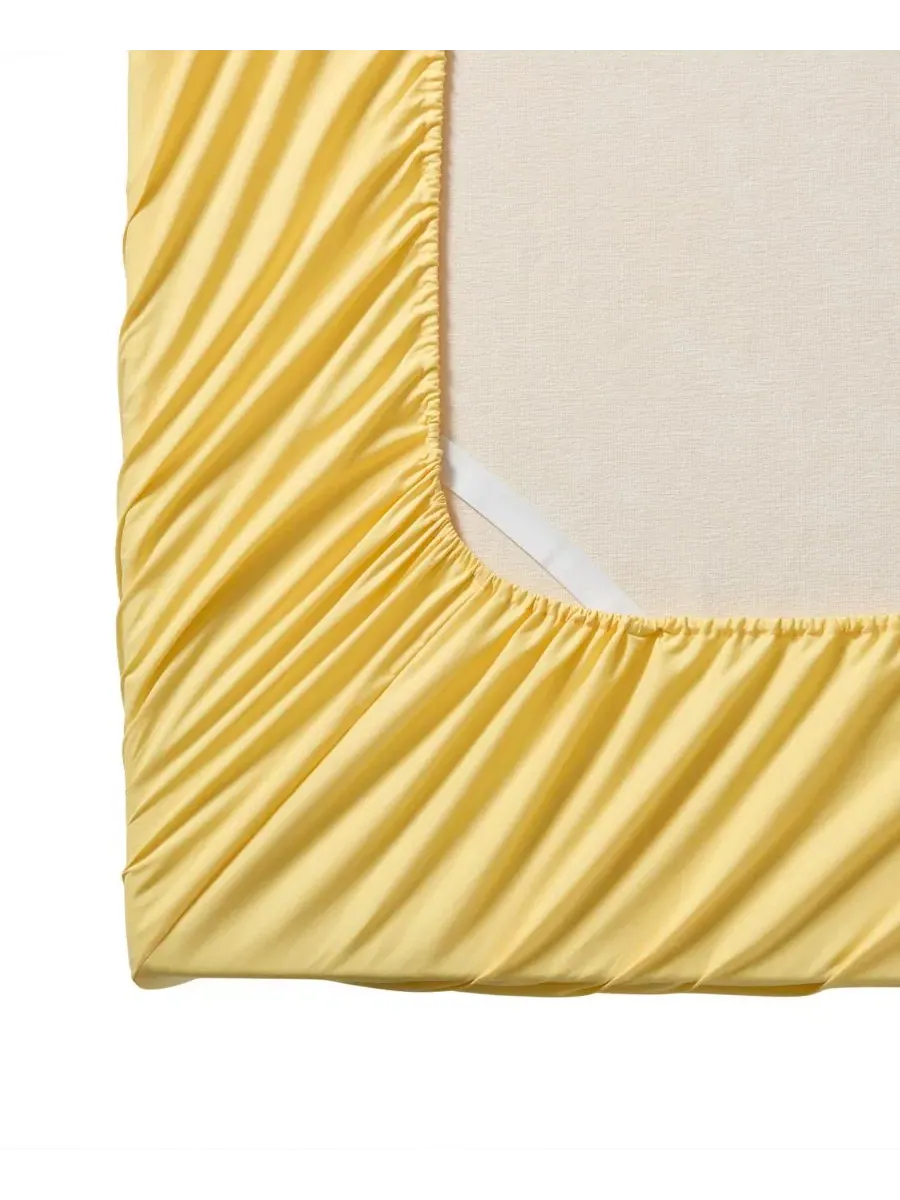 Просторная простыня на резинке из микрофибры, 1500 нитей, Twin XL Sweet Home Collection — изображение 3 из 4, желтый