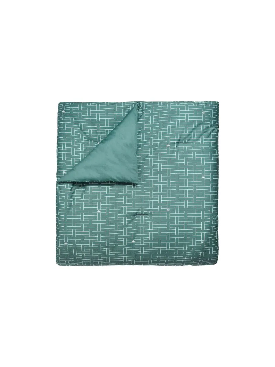 Комплект постельного белья Heritage Geo Cotton из 3 предметов, размер Full/Queen Lacoste Home — изображение 5 из 7, зеленый
