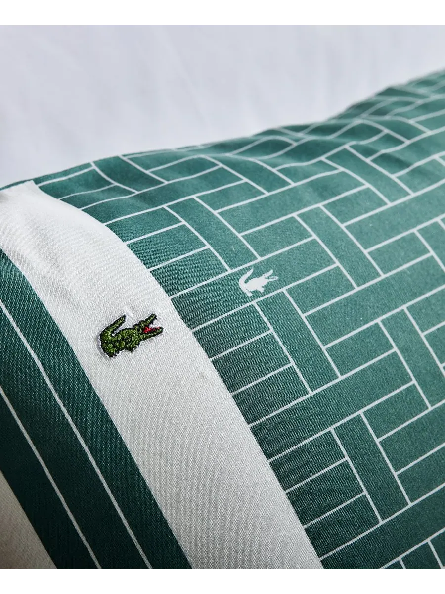 Комплект постельного белья Heritage Geo Cotton из 3 предметов, размер Full/Queen Lacoste Home — изображение 7 из 7, зеленый