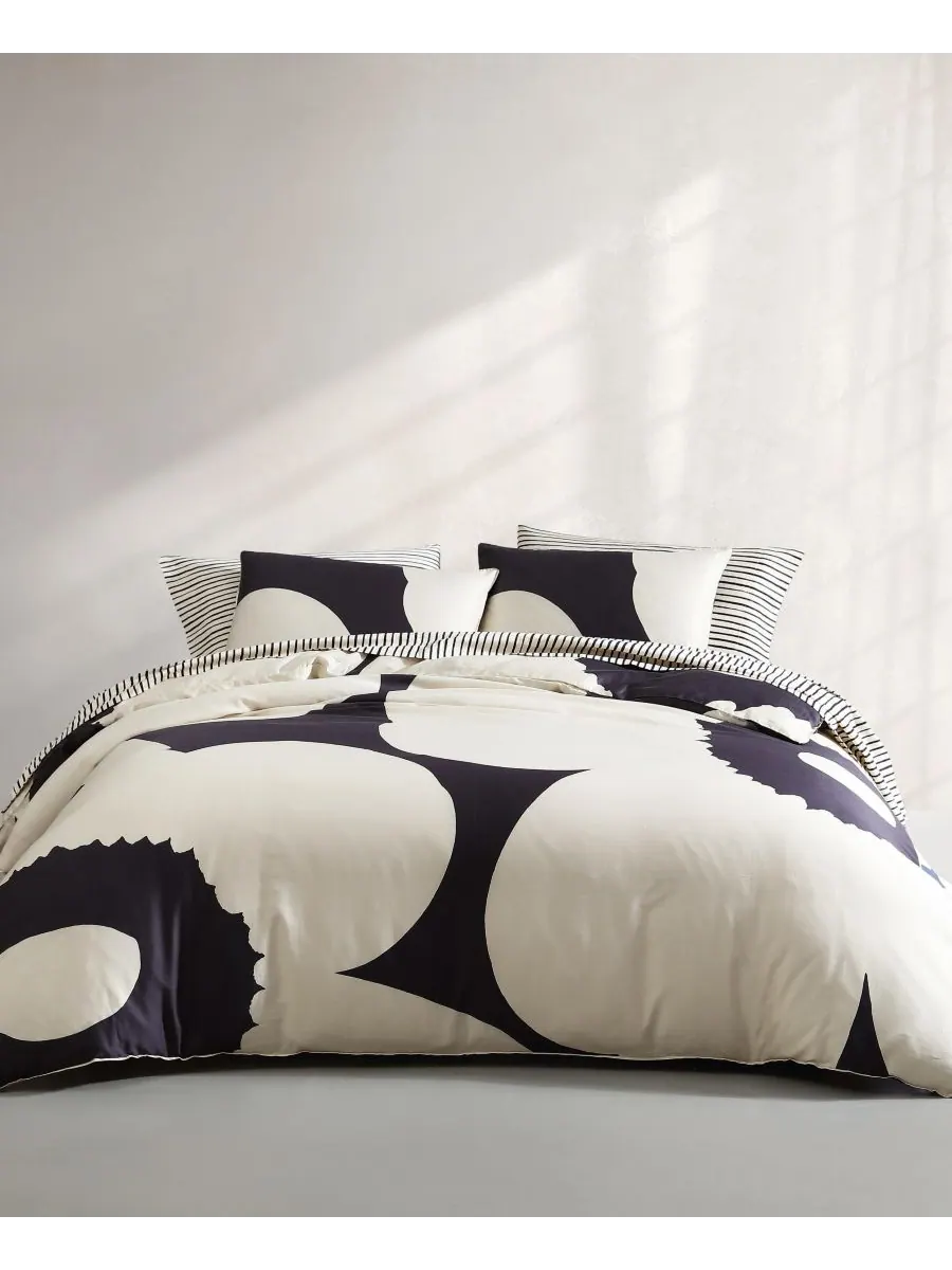 Комплект постельного белья Iso Unikko из хлопка, 3 предмета, размер King Marimekko — серый