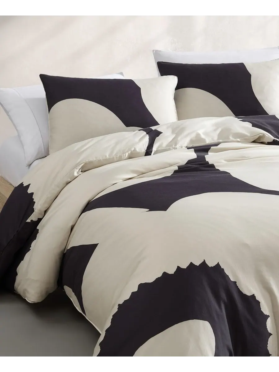 Комплект постельного белья Iso Unikko из хлопка, 3 предмета, размер King Marimekko — изображение 10 из 10, темно-серый