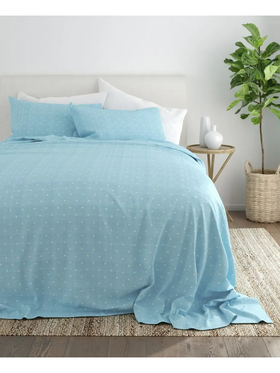 Комплект постельного белья Timeless Classics Premium Ultra Soft Pattern из 4 предметов, размер — изображение 2 из 8, голубой