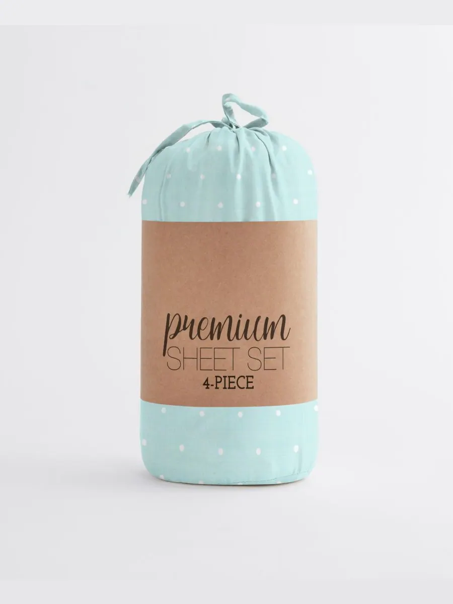 Комплект постельного белья Timeless Classics Premium Ultra Soft Pattern из 4 предметов, размер — изображение 6 из 8, голубой
