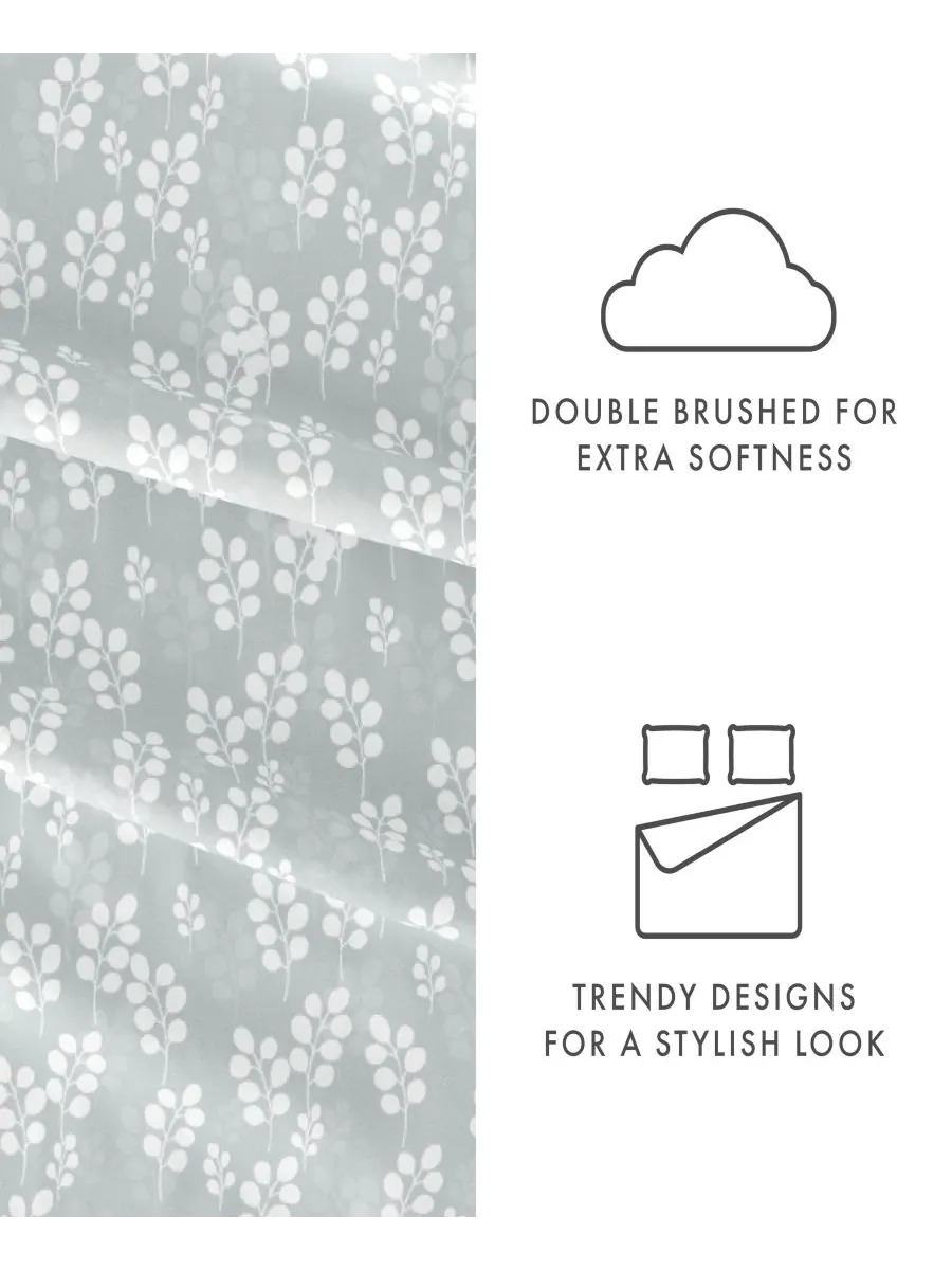 Комплект постельного белья Timeless Classics Premium Ultra Soft Pattern из 4 предметов, размер — изображение 7 из 10, серый