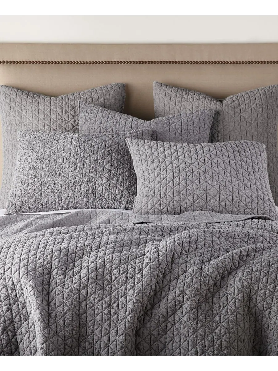 Комплект постельного белья Homthreads Rowan Enzyme Wash из 3 предметов, размер Full/Queen Levtex — изображение 4 из 10, серый