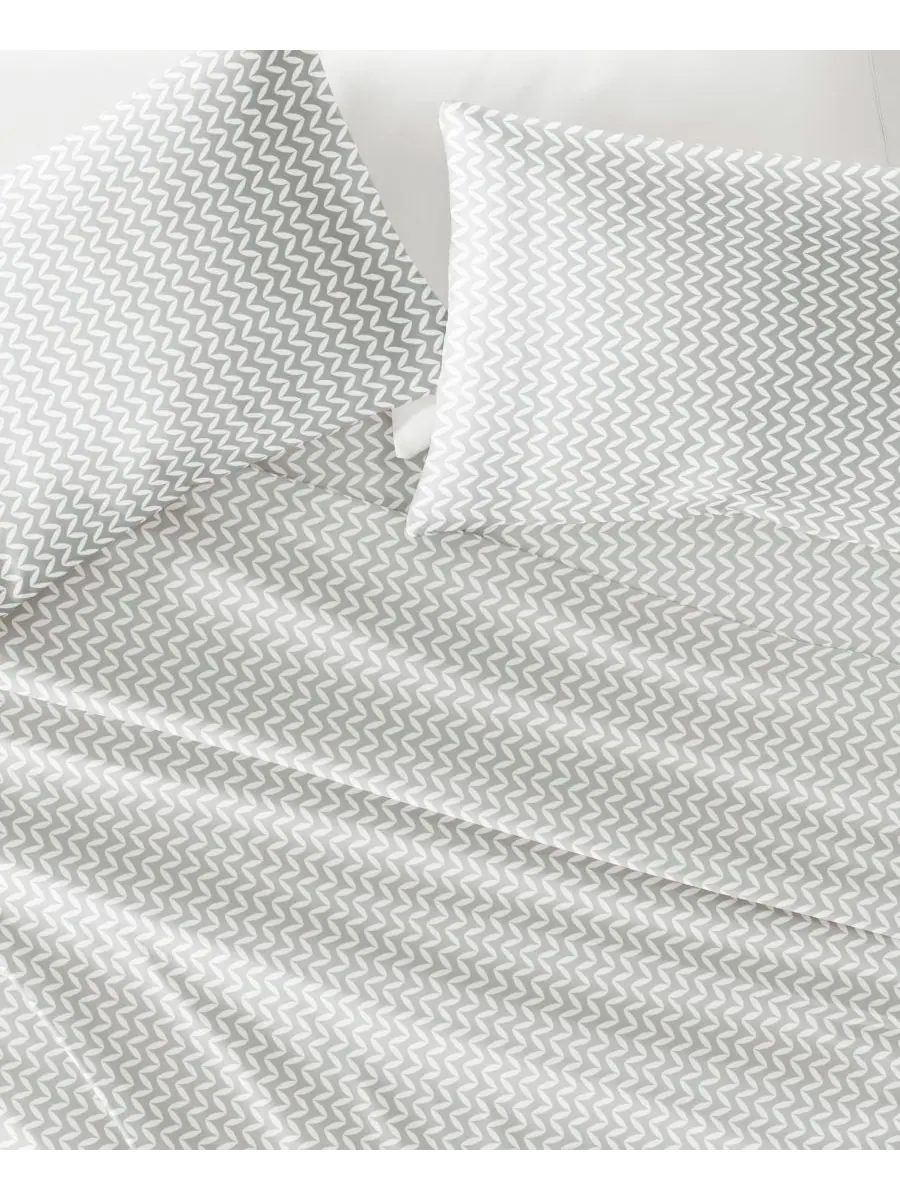 Комплект постельного белья Farmhouse Chic Premium Ultra Soft Pattern из 4 предметов, размер — изображение 5 из 10, серый