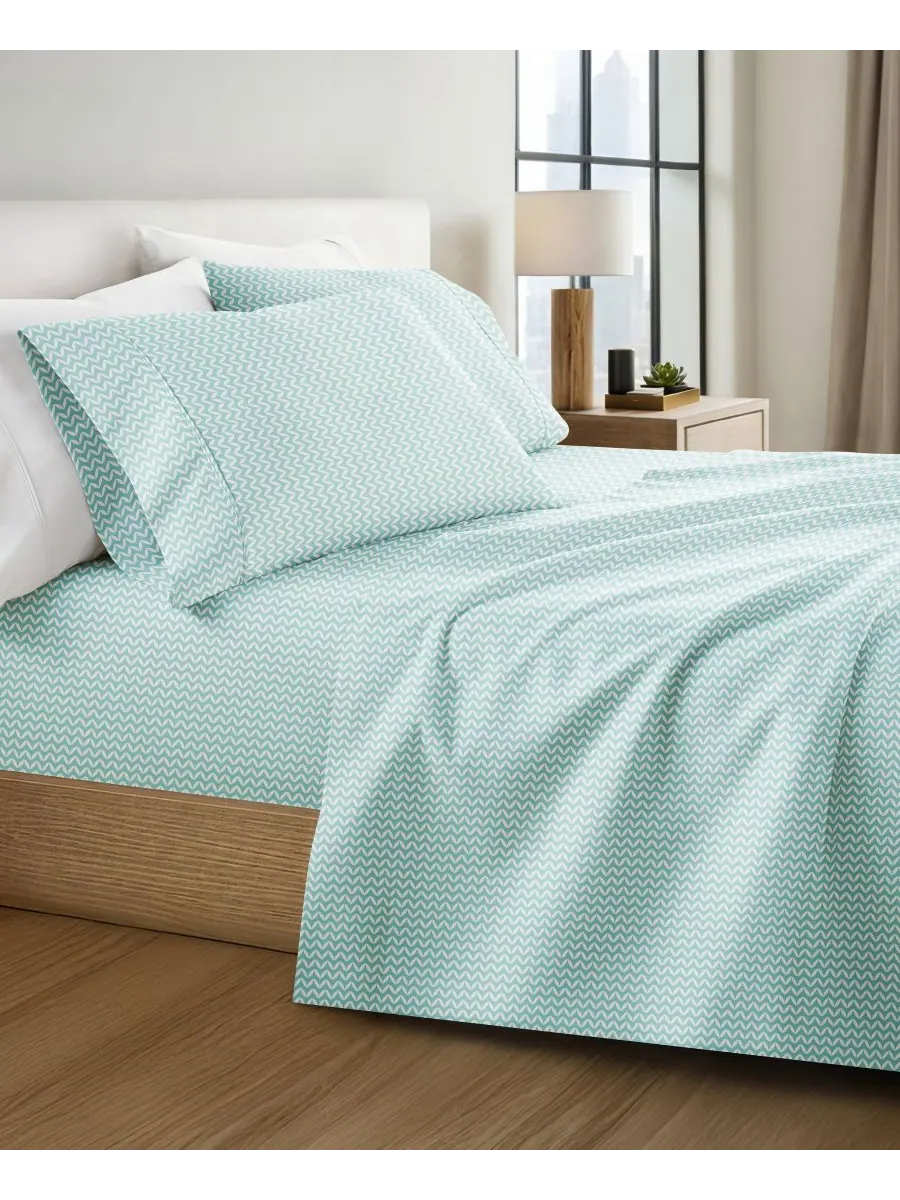 Комплект постельного белья Farmhouse Chic Premium Ultra Soft Pattern из 4 предметов, размер — изображение 2 из 10