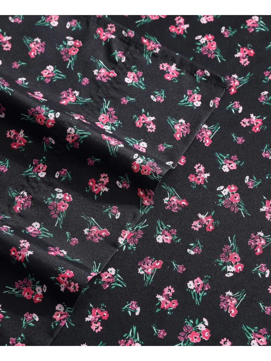 Комплект постельного белья из атласа, 4 предмета, размер King Betsey Johnson, Bouquet Ditsy — изображение 4 из 7