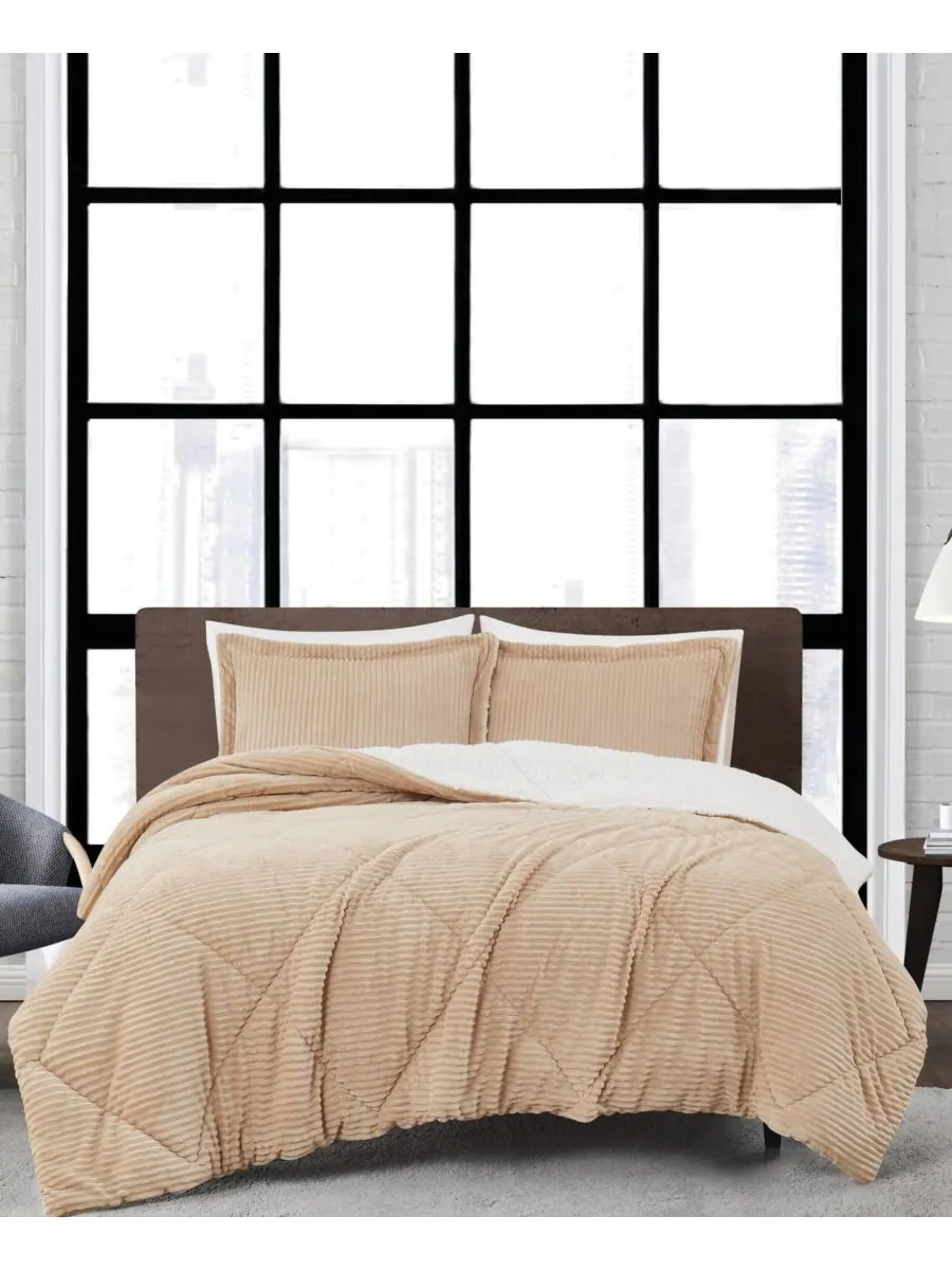 Комплект постельного белья Signature Corduroy из 3 предметов, размер King London Fog — бежевый