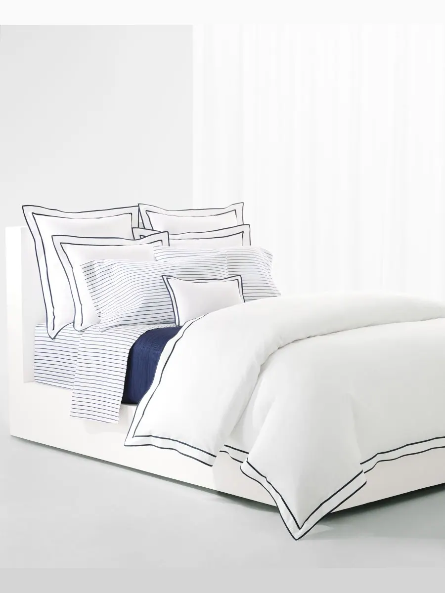 Комплект постельного белья Spencer Stripe, размер Queen Lauren Ralph Lauren — изображение 2 из 5, темно-синий