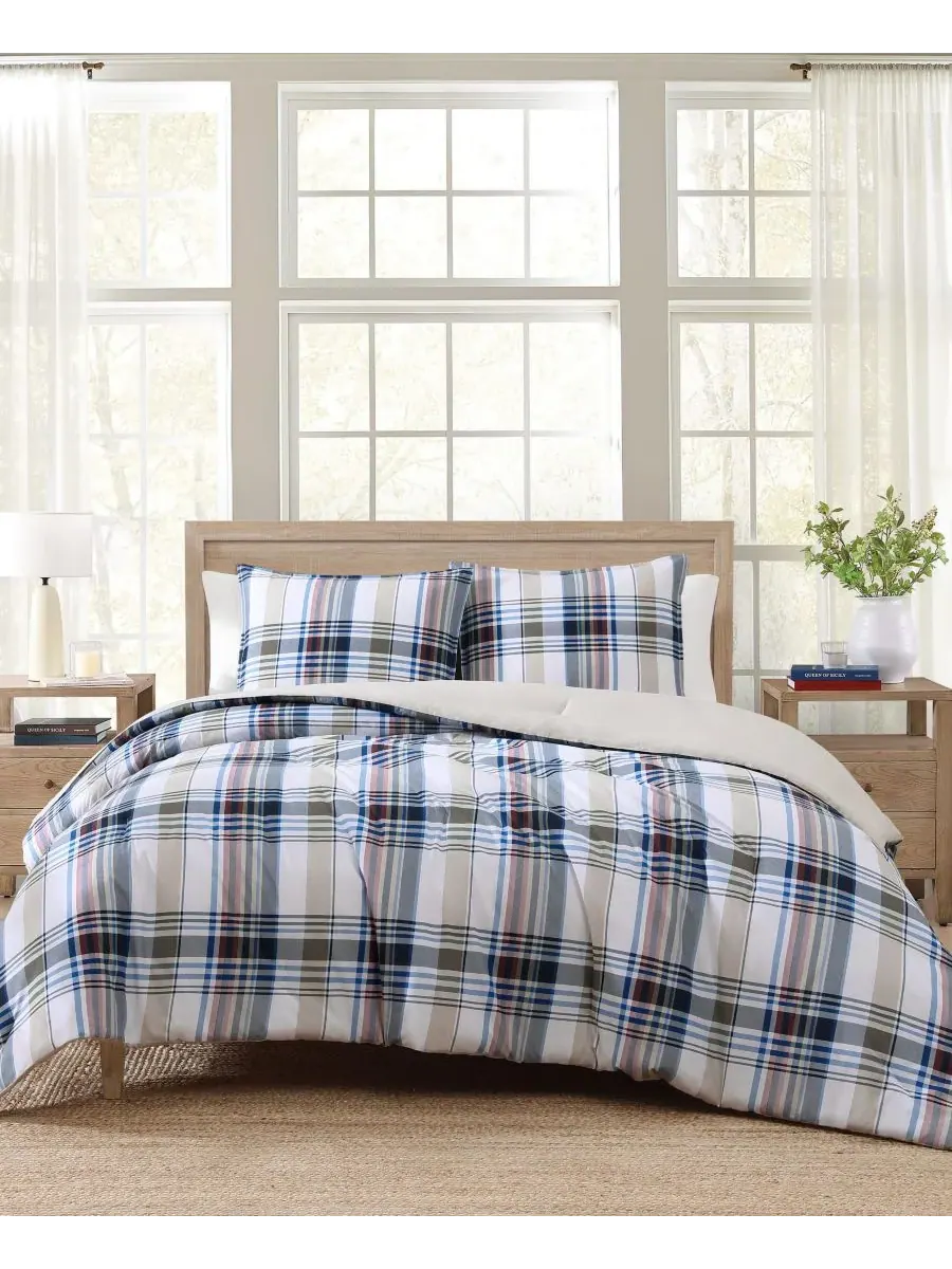Комплект постельного белья Waterbury из хлопка в клетку, 2 предмета, размер Twin Tommy Hilfiger — изображение 1 из 8, красный