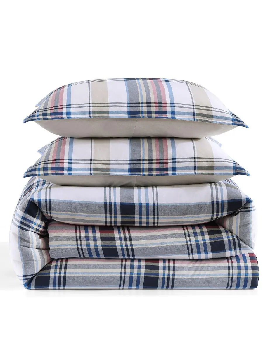 Комплект постельного белья Waterbury из хлопка в клетку, 2 предмета, размер Twin Tommy Hilfiger — изображение 7 из 8, красный