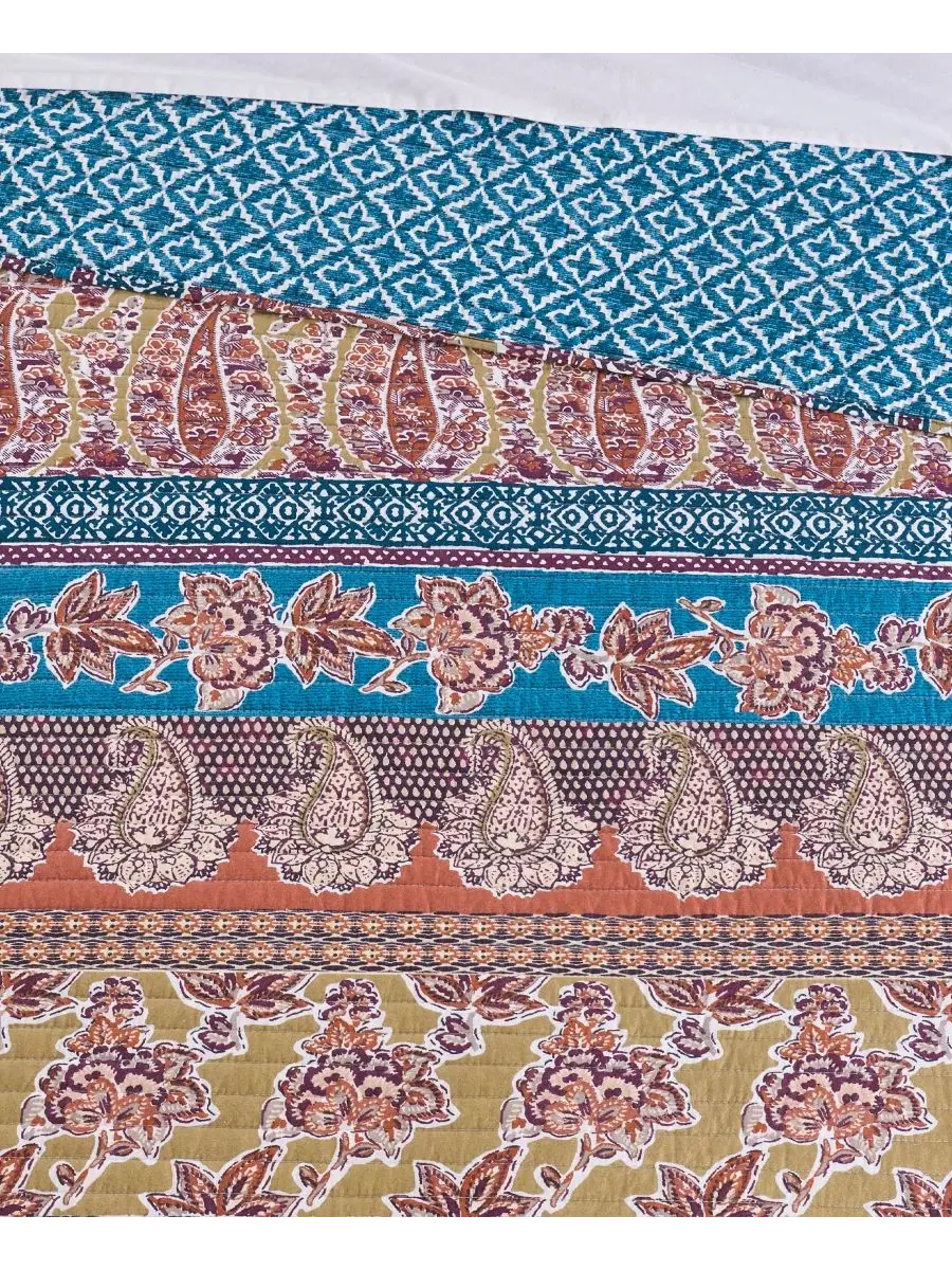 Стеганое одеяло Kirana Reversible 3-Piece Quilt Set, Full/Queen Levtex Home — изображение 2 из 5, мульти