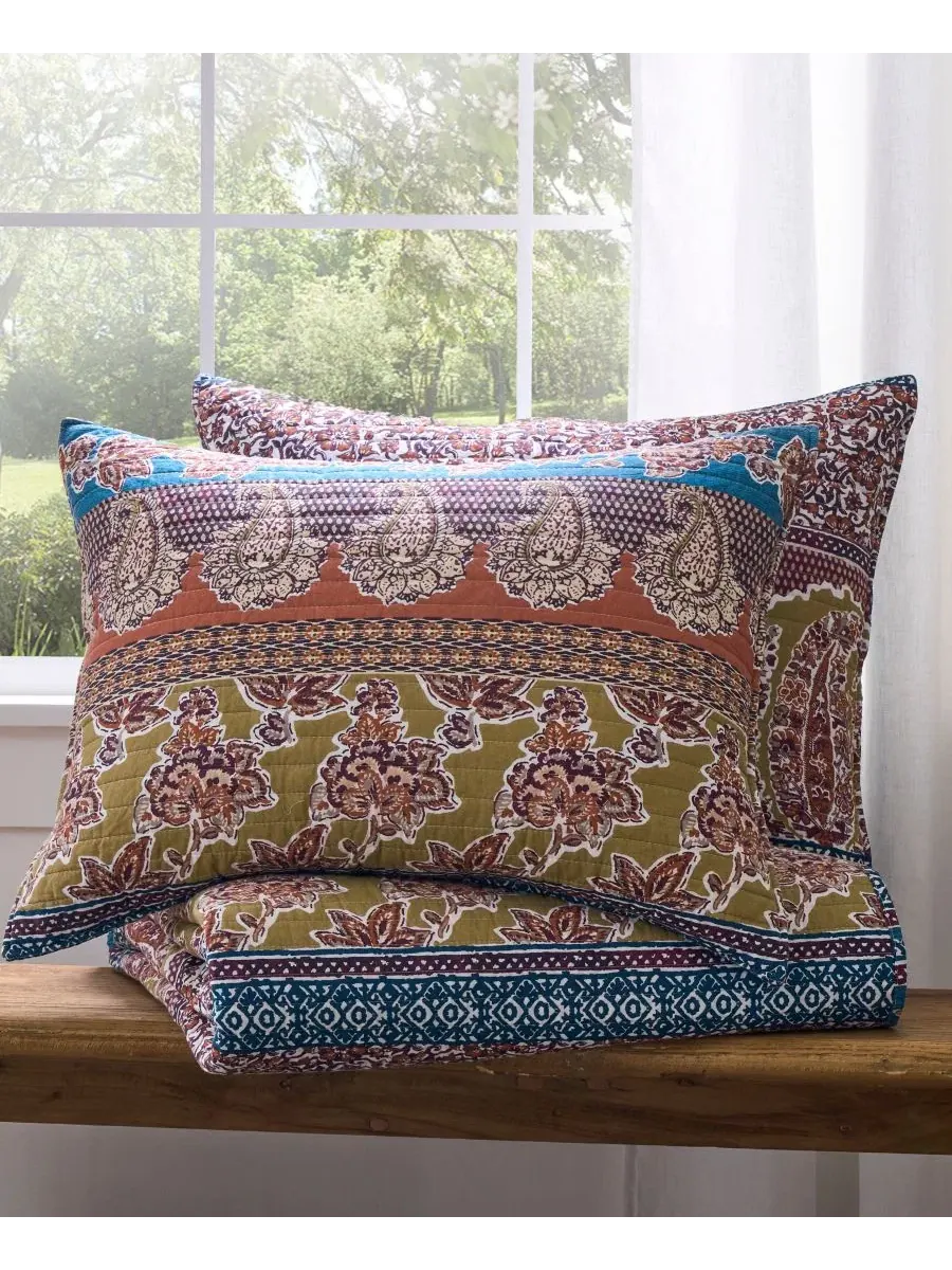 Стеганое одеяло Kirana Reversible 3-Piece Quilt Set, Full/Queen Levtex Home — изображение 3 из 5, мульти