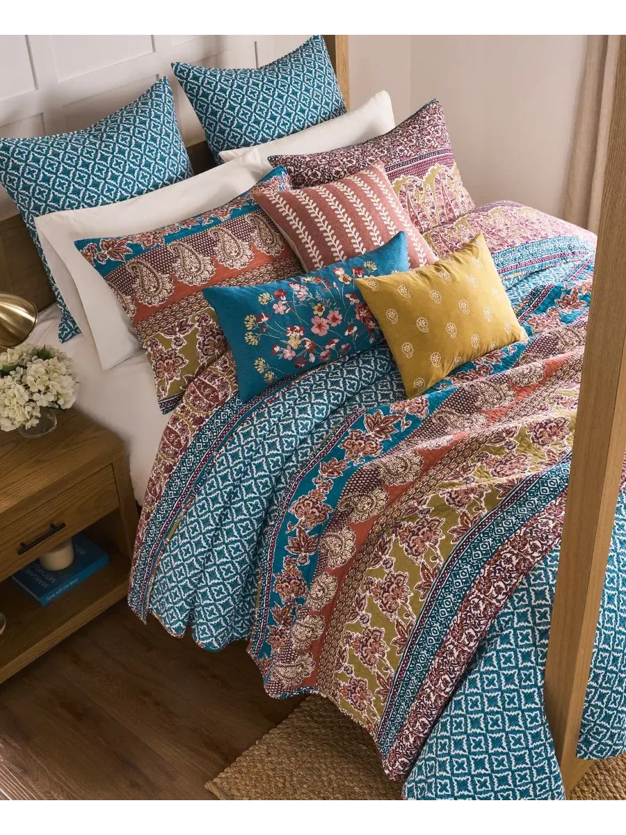 Стеганое одеяло Kirana Reversible 3-Piece Quilt Set, Full/Queen Levtex Home — изображение 5 из 5, мульти